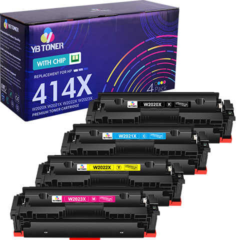 HP 414X Toner 4-Pack - With Updated Chip