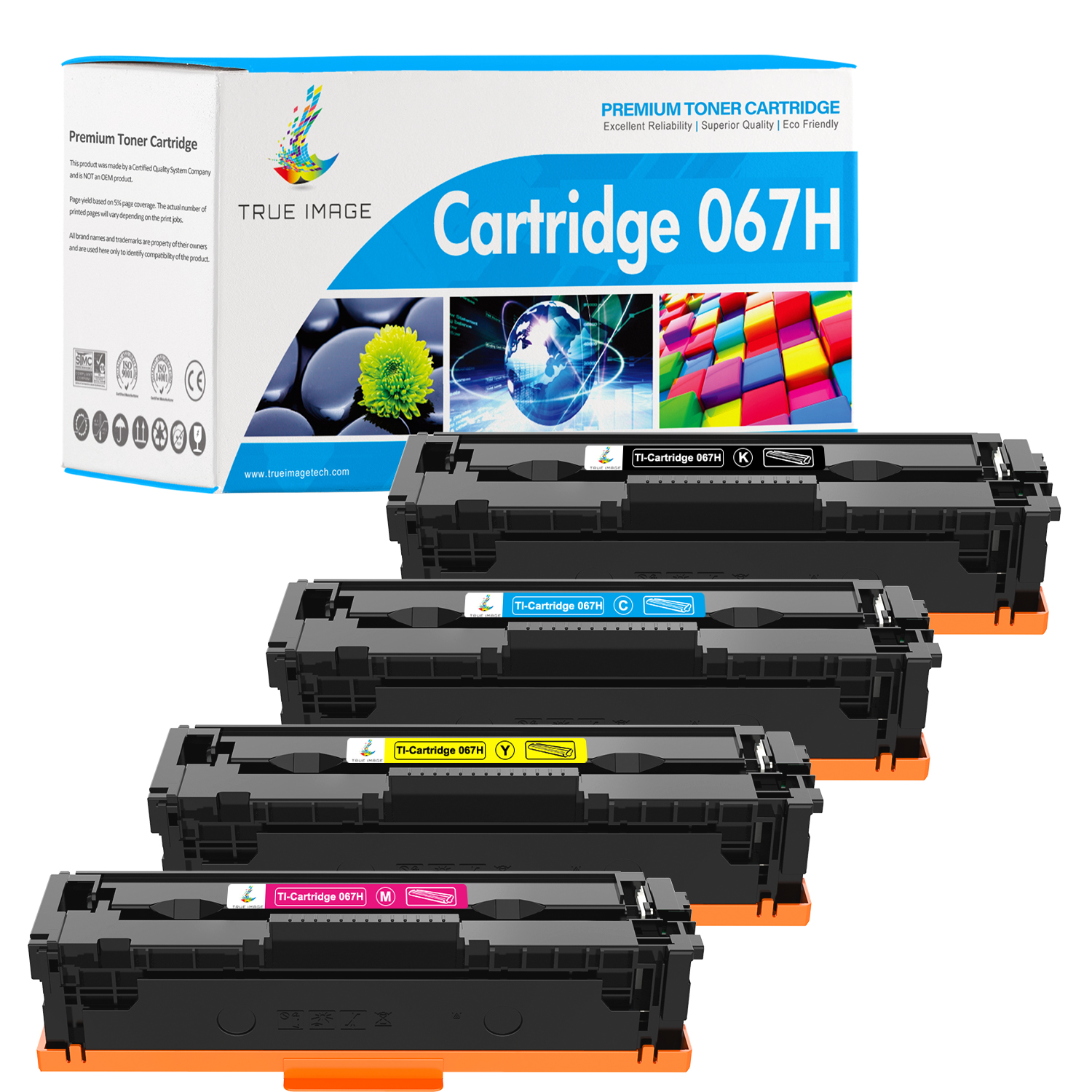 Compatible Canon 067H Toners 4-Pack - High Yield - With Chip